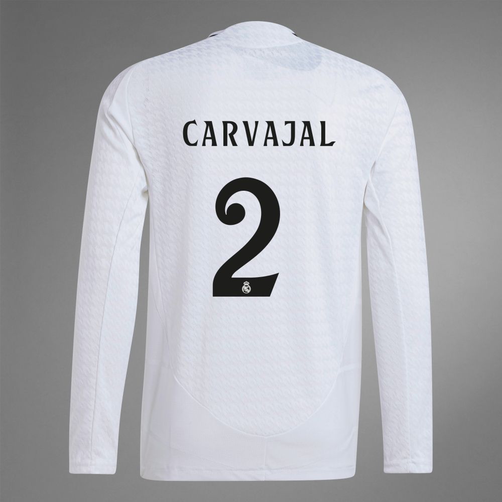 24-25 Real Madrid Home CARVAJAL 2 Long Sleeve Jersey (Player Version) 24-25 Real Madrid Home CARVAJAL 2 Long Sleeve Jersey (Player Version)