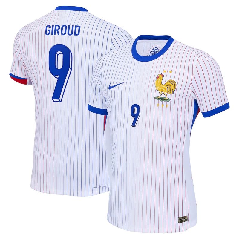 2024 France Giroud 9 Away Jersey (Player Version)