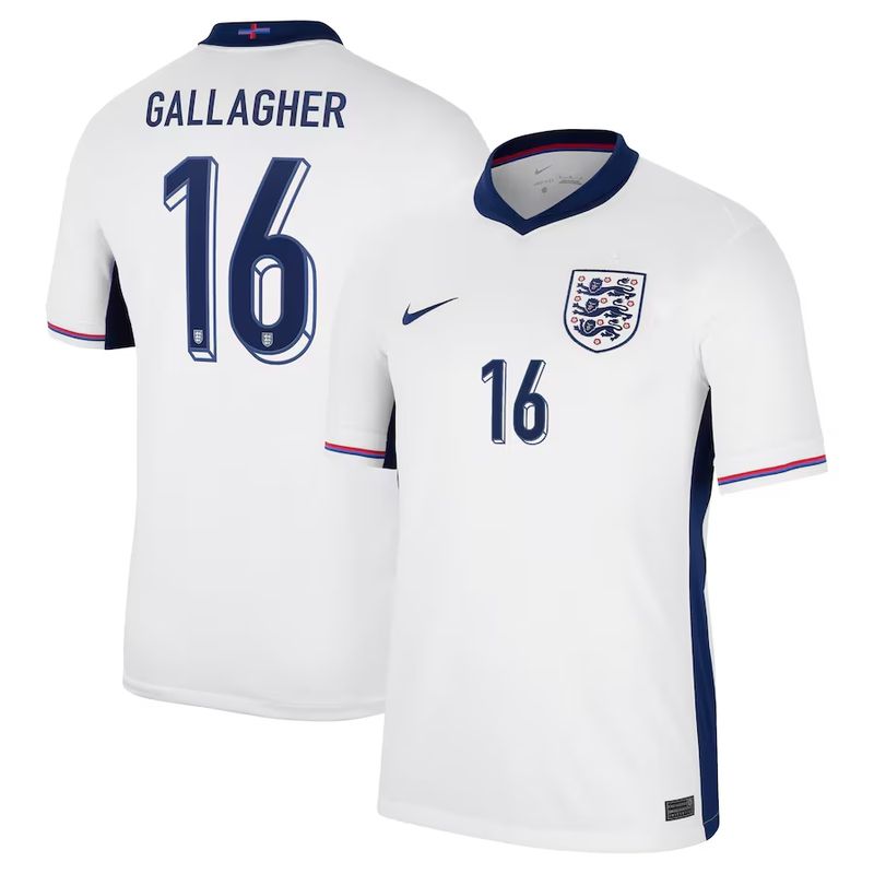 2024 England Gallagher 16 Home Jersey