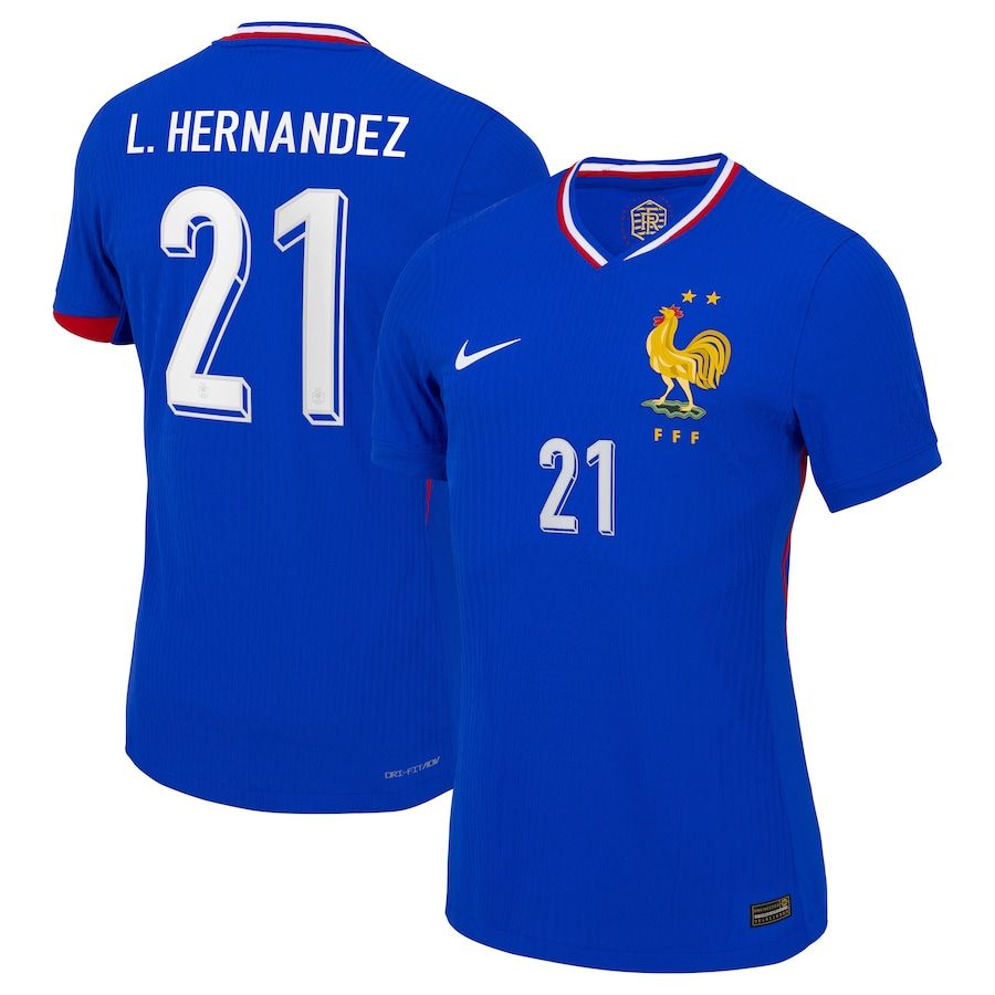 2024 France L. Hernandez 21 Home Jersey (Player Version)