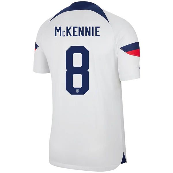 USA (USMNT) Home Weston McKennie #8 World Cup White Soccer Jersey 2022/2023  (Player Version)