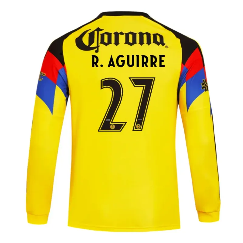25-26 Club American Home Long Sleeve R.AGUIRRE 27 Jersey
