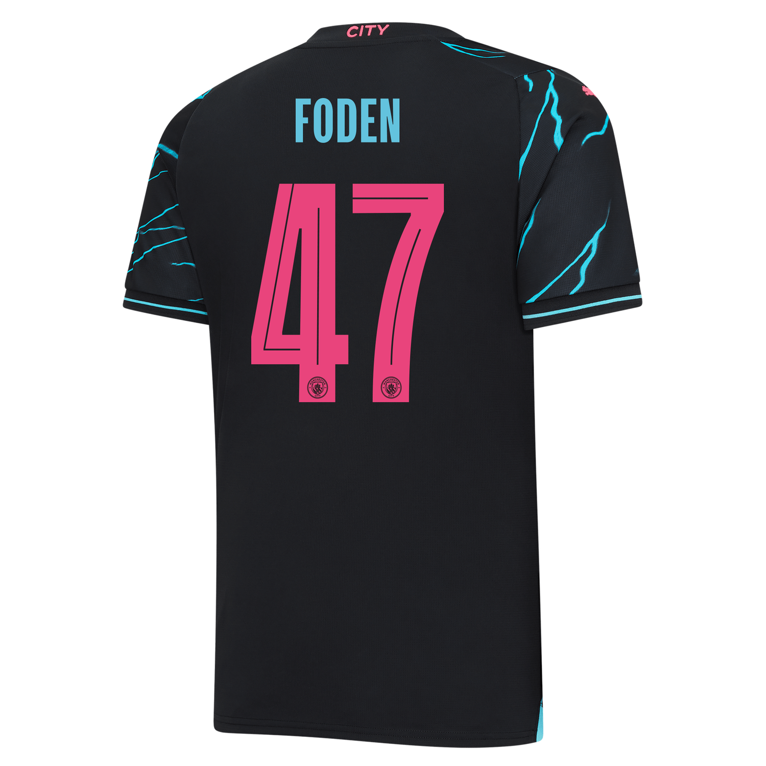 Manchester City Phil Foden #47 UCL Third Jersey 2023-2024