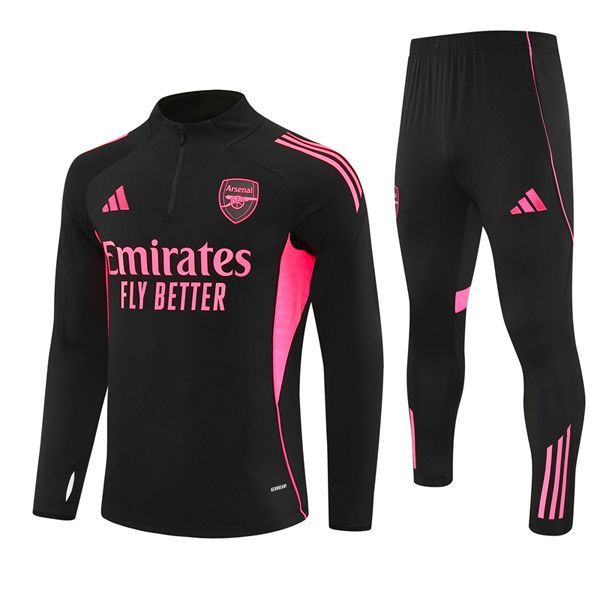 25-26 Arsenal Black Pink Training Suit Kit