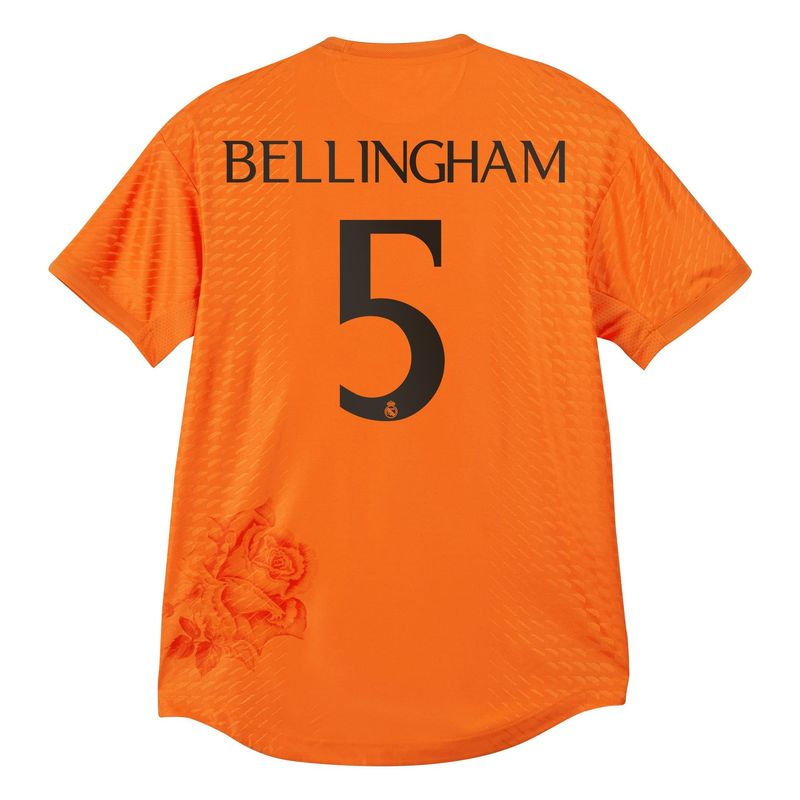 23-24 Real Madrid BELLINGHAM #5 Y3 La Liga Print Fourth Jersey Orange (Player Version)