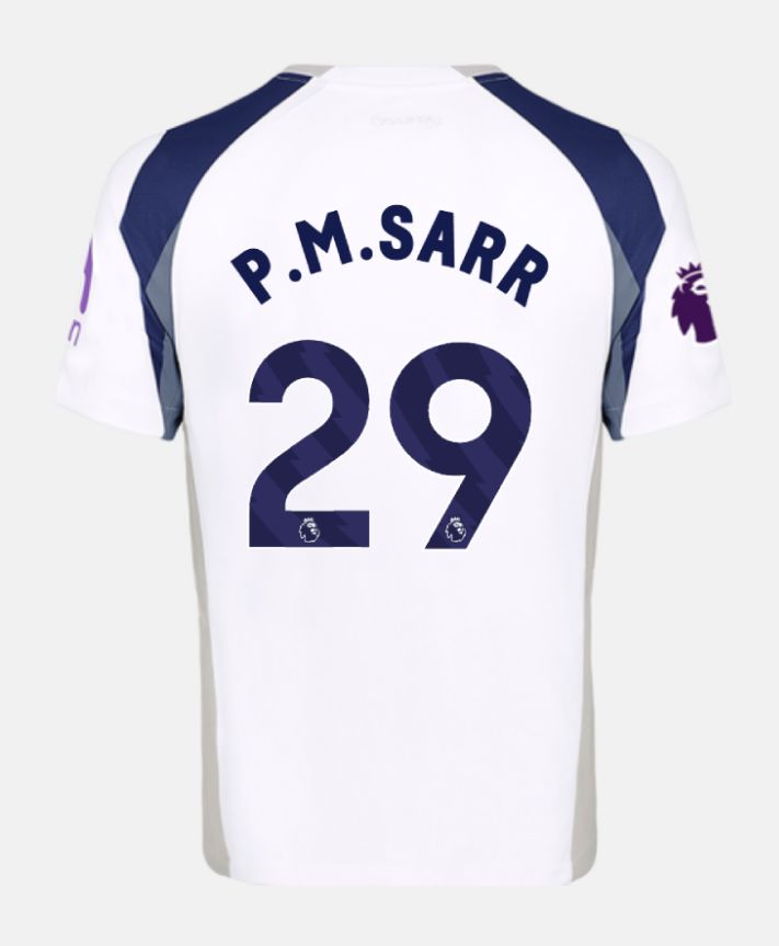 25-26 Tottenham Hotspur Home P.M.SARR 29 Jersey 25-26 Tottenham Hotspur Home P.M.SARR 29 Jersey