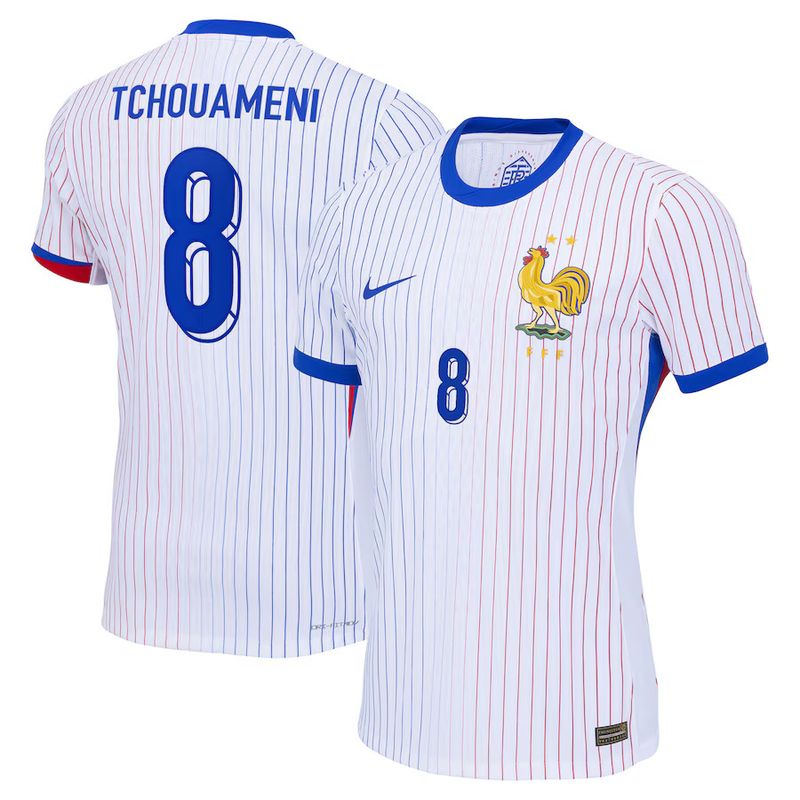 2024 France Tchouameni 8 Away Jersey (Player Version)