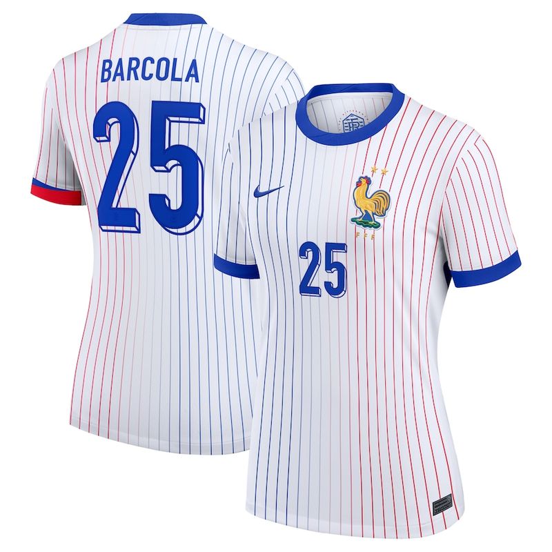 2024 France Barcola 25 Away Women Jersey