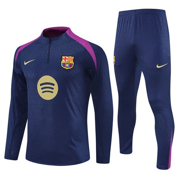 25-26 Barcelona Navy Blue Training Suit Kit Player Style