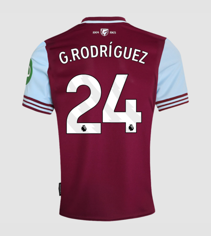 24-25 West Ham United Home G.RODRÍGUEZ 24 Jersey