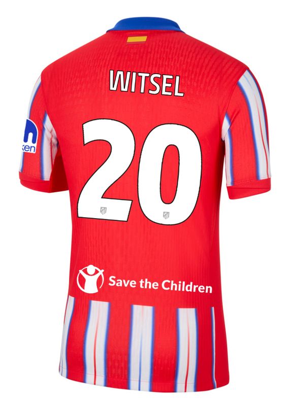24-25 Atletico Madrid Home WITSEL 20 Champions League Jersey (Player Version)