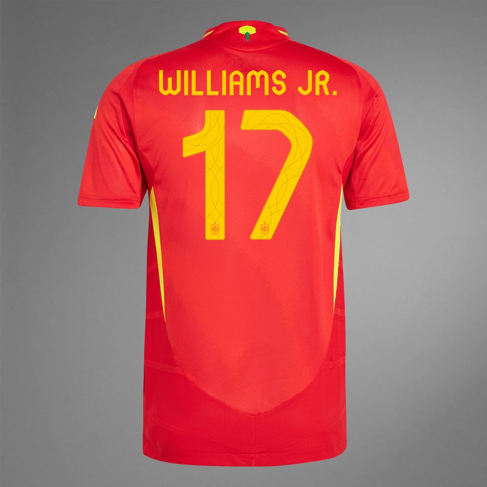 2024 Spain WILLIAMS JR. 17 Home Jersey (Player Version) 2024 Spain WILLIAMS JR. 17 Home Jersey (Player Version)
