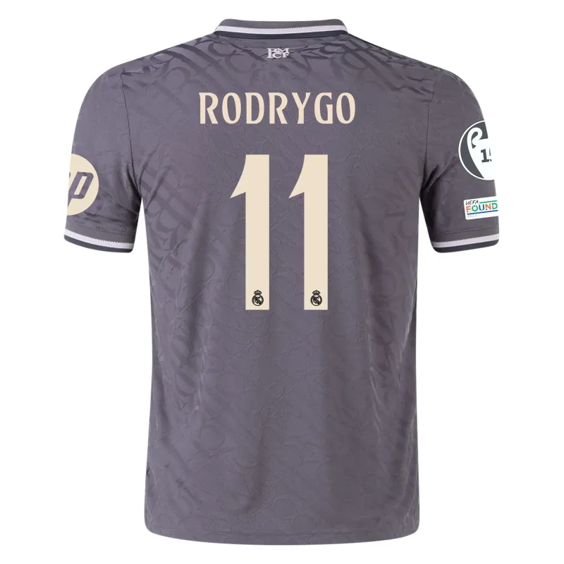 Real Madrid Rodrygo 11 Third Jersey 2024/2025 With Champions League + Club World Cup Patches (Player version)