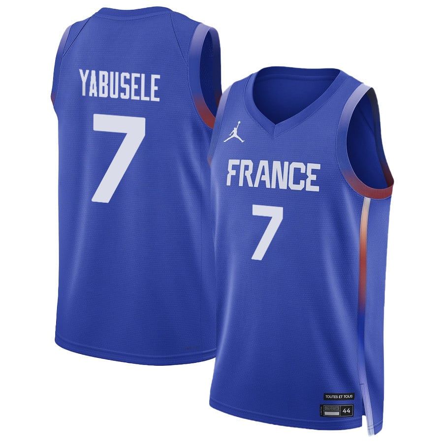 Guerschon Yabusele 7 France Basketball 2024 Summer Olympics Player Limited Unisex Jersey - Royal Guerschon Yabusele 7 France Basketball 2024 Summer Olympics Player Limited Unisex Jersey - Royal