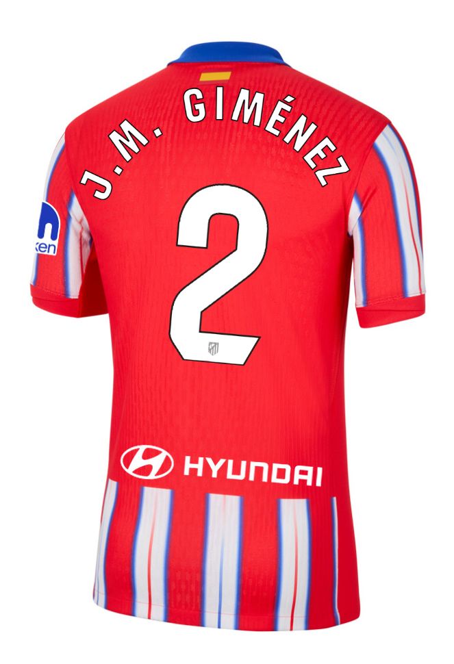 24-25 Atletico Madrid Home J.M. GIMÉNEZ 2 Laliga Jersey