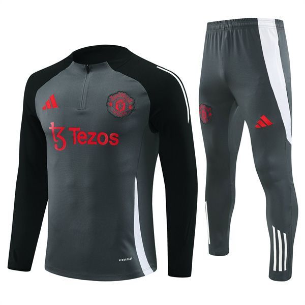 24-25 Manchester United Training Suit Dark Grey 24-25 Manchester United Training Suit Dark Grey