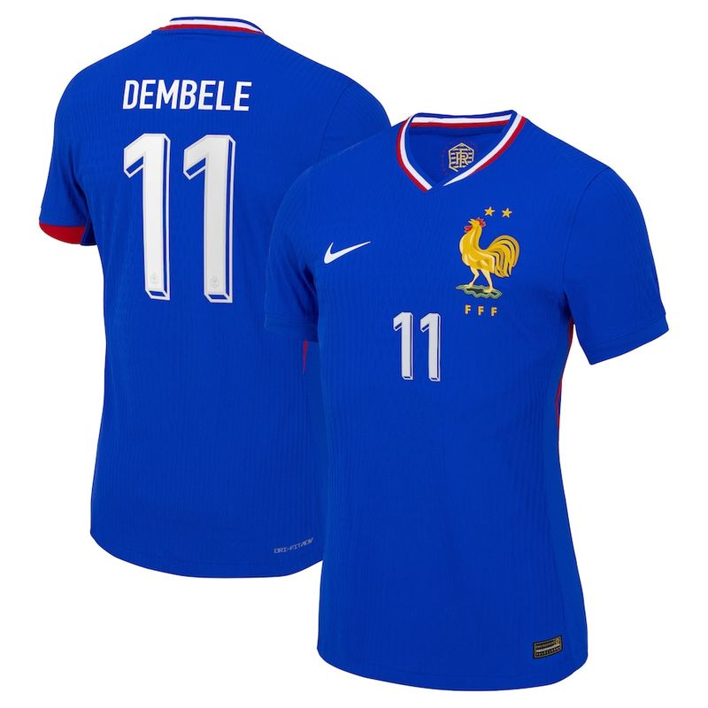 2024 France Dembele 11 Home Jersey (Player Version)