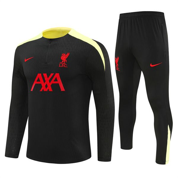 24-25 Liverpool Training Suit Black Yellow 24-25 Liverpool Training Suit Black Yellow