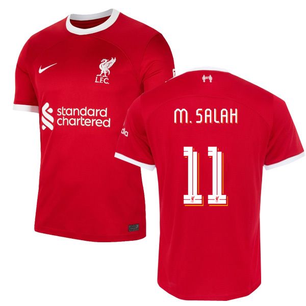 23-24 Liverpool Home Jersey M. SALAH 11 UCL