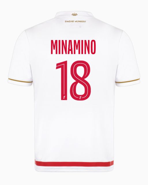AS Monaco Home MINAMINO 18 Jersey 25-26 AS Monaco Home MINAMINO 18 Jersey 25-26