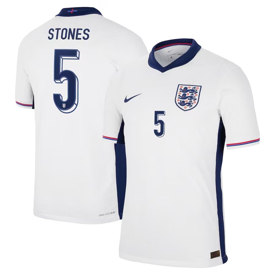 2024 England Stones 5 Home Jersey (Player Version) 2024 England Stones 5 Home Jersey (Player Version)