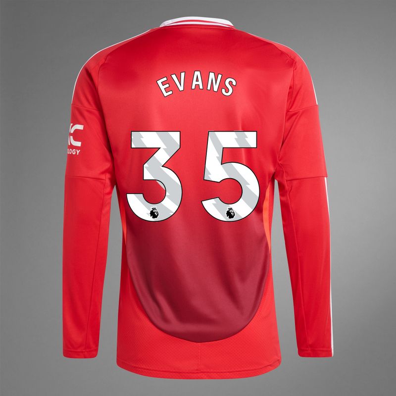 24-25 Manchester United EVANS 35 Home Long Sleeve Jersey