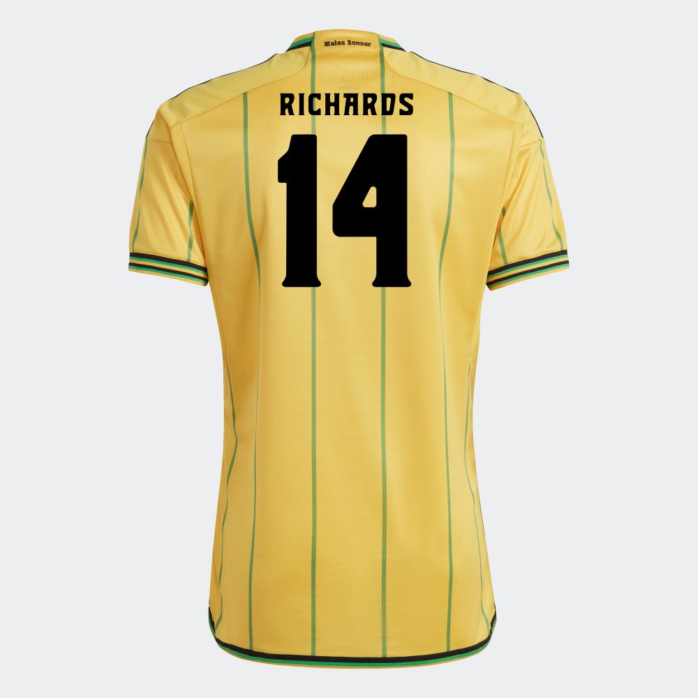 Jamaica  Home Dujuan Richards 14 Soccer Jersey 2023