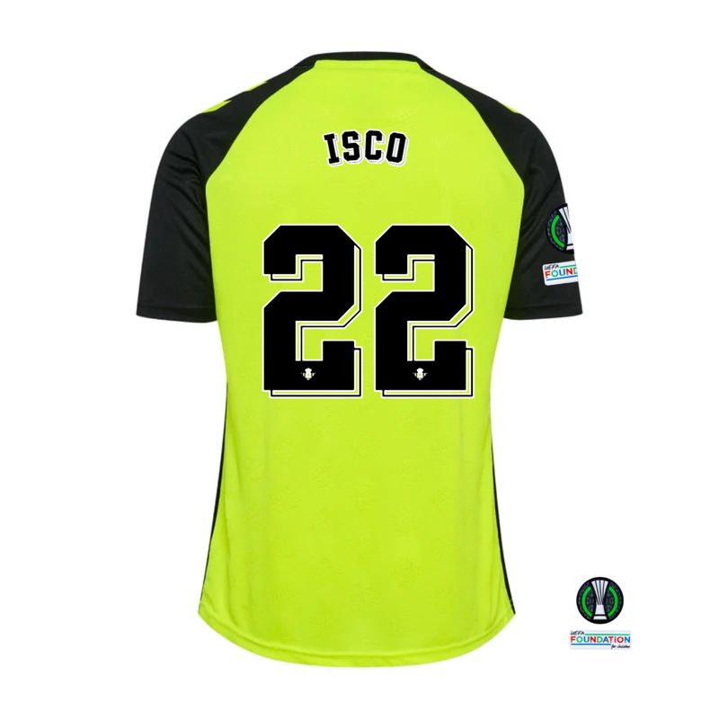 Real Betis Isco #22 Away Jersey 2024 With UEFA Conference League Patches