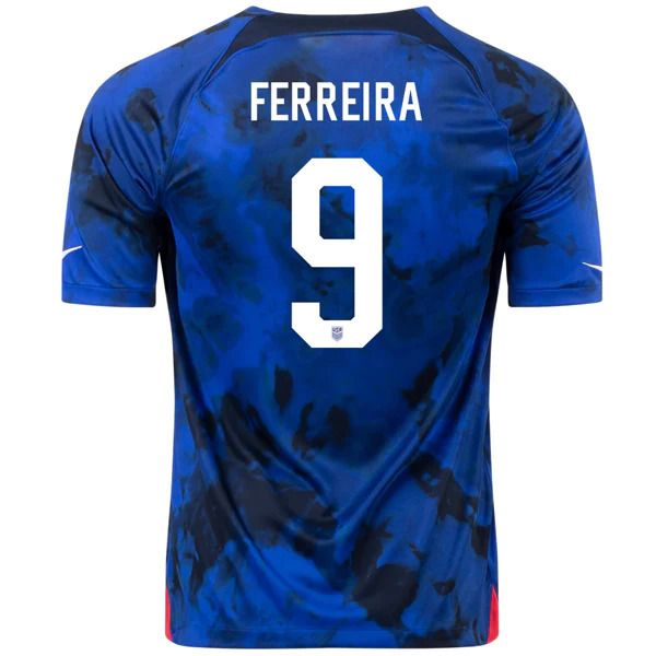 USA  Away Jesus Ferreira 9 World Cup  Soccer Jersey 2022