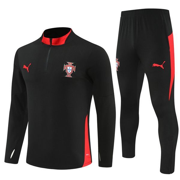 25-26 Portugal Black Training Suit Kit