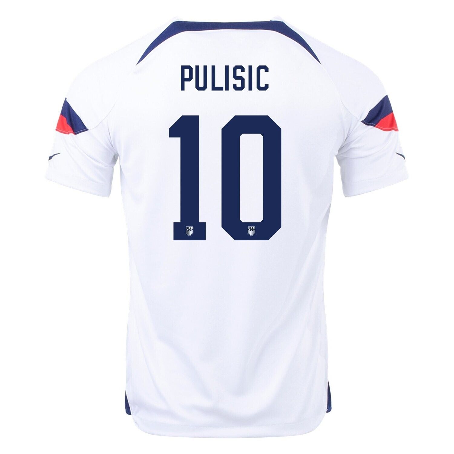 USA  Home Pulisic 10 World Cup White Soccer Jersey 2022 USA  Home Pulisic 10 World Cup White Soccer Jersey 2022
