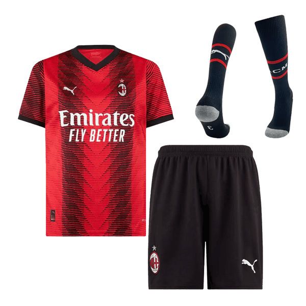 23-24 AC Milan Home Men Full Kit 23-24 AC Milan Home Men Full Kit