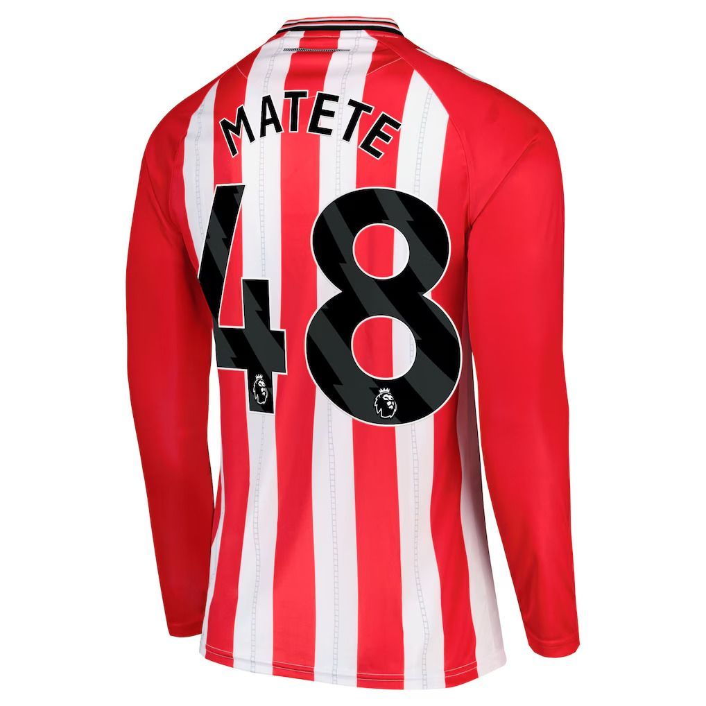25-26 Sunderland Home MATETE 48 Long Sleeve Jersey 25-26 Sunderland Home MATETE 48 Long Sleeve Jersey