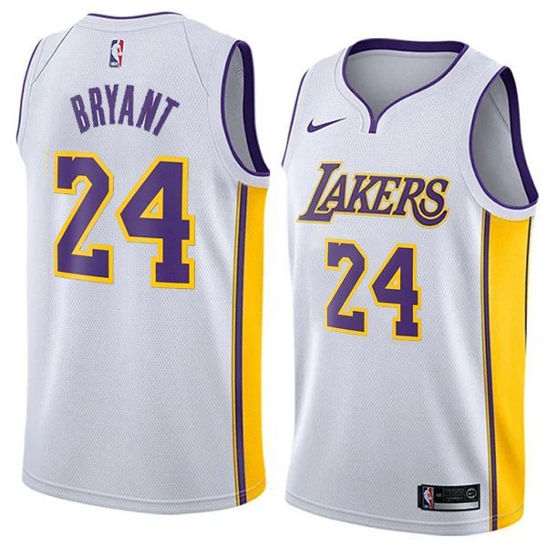 Los Angeles Lakers Nike White Swingman Jersey Kobe Bryant 24