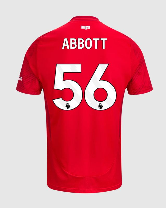 24-25 Nottingham Forest Home Abbott 56 Jersey