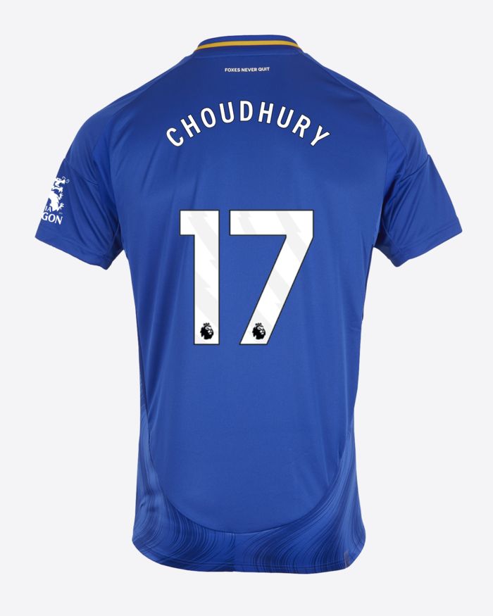 Leicester City Home CHOUDHURY 17 Jersey 24-25 Leicester City Home CHOUDHURY 17 Jersey 24-25