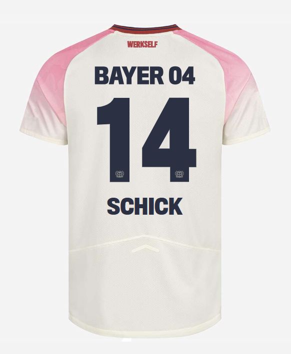Bayer Leverkusen 04 Away SCHICK 14 Jersey 2025/26 Bayer Leverkusen 04 Away SCHICK 14 Jersey 2025/26