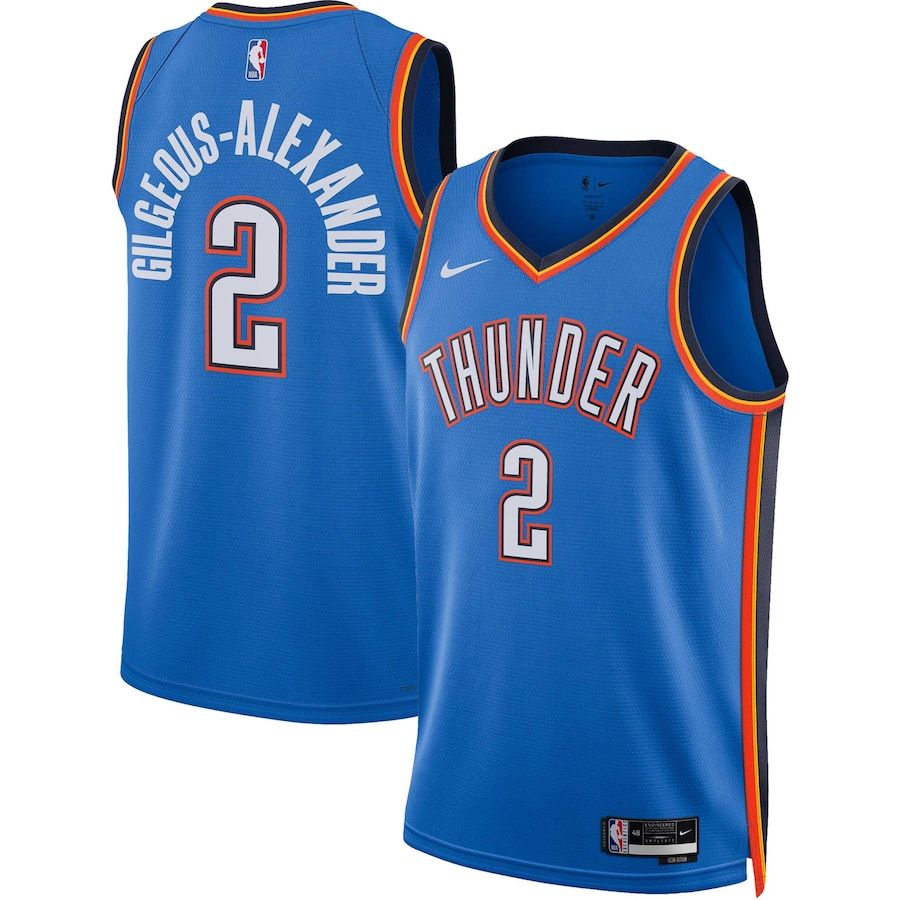 Shai Gilgeous-Alexander Oklahoma City Thunder Nike Unisex Swingman Jersey - Icon Edition - Blue Shai Gilgeous-Alexander Oklahoma City Thunder Nike Unisex Swingman Jersey - Icon Edition - Blue