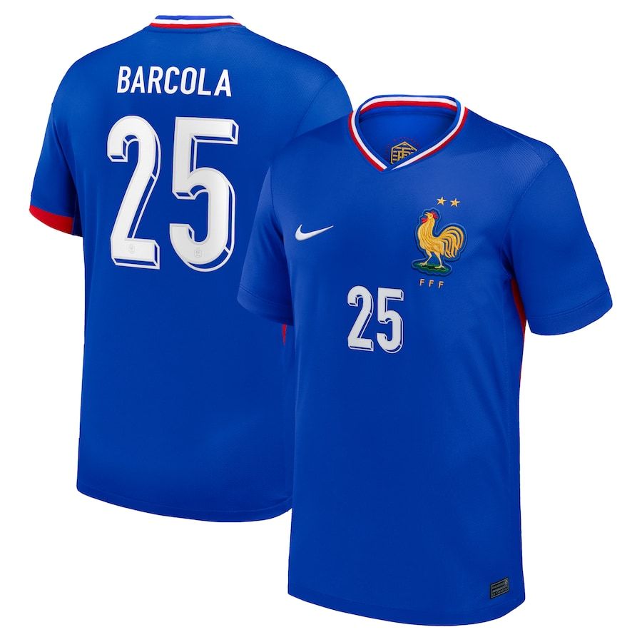 2024 France Barcola 25 Home Jersey