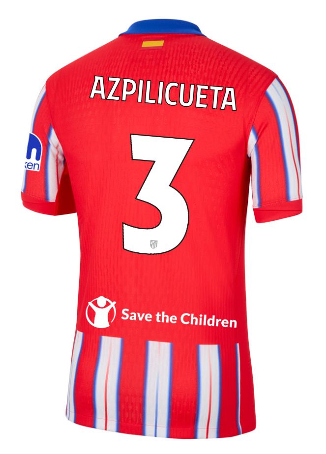 24-25 Atletico Madrid Home AZPILICUETA 3 Champions League Jersey (Player Version) 24-25 Atletico Madrid Home AZPILICUETA 3 Champions League Jersey (Player Version)