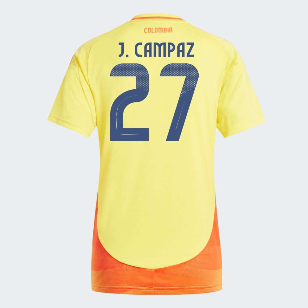 2024 Colombia J. CAMPAZ 27 Home Women's Jersey 2024 Colombia J. CAMPAZ 27 Home Women's Jersey