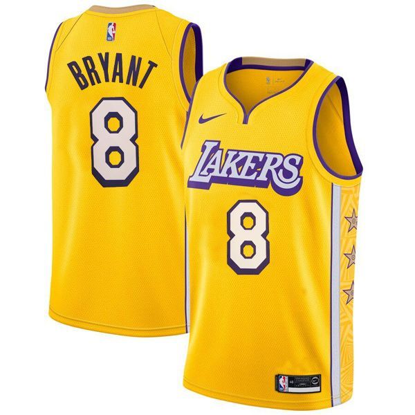 Los Angeles Lakers Gold Swingman Jersey Kobe Bryant 8