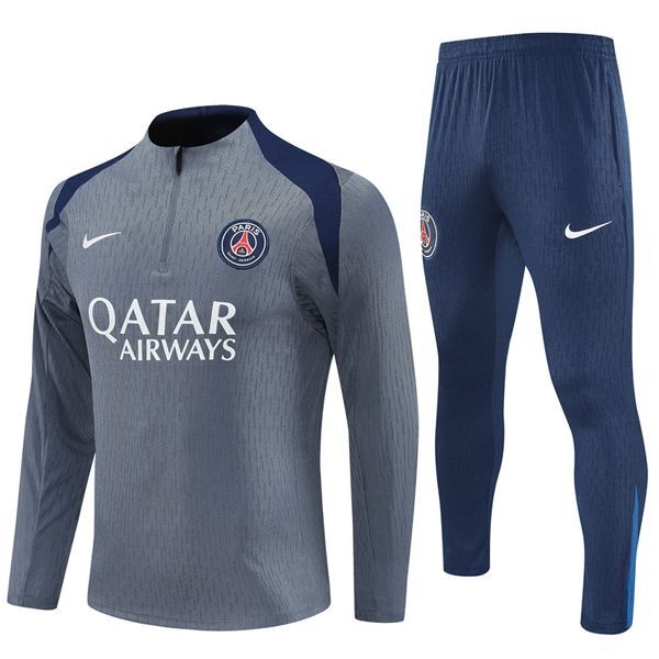 25-26 PSG Light Grey Training Suit Kit Player Style
