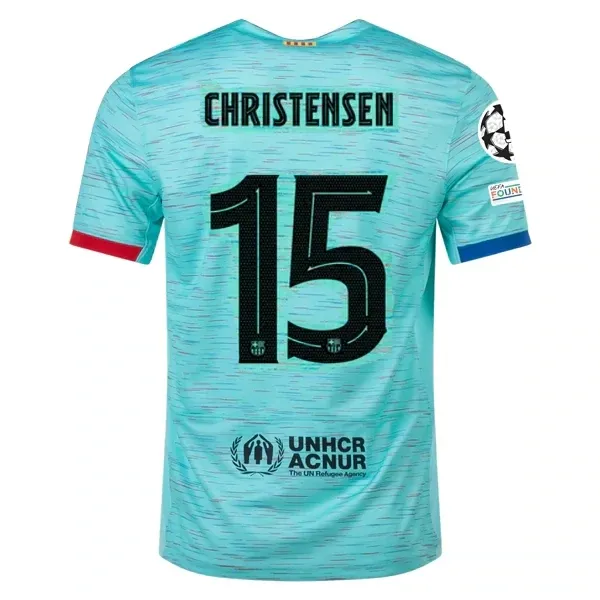 Barcelona Andreas Christensen Third Jersey 2023/2024 With Champions League Patches