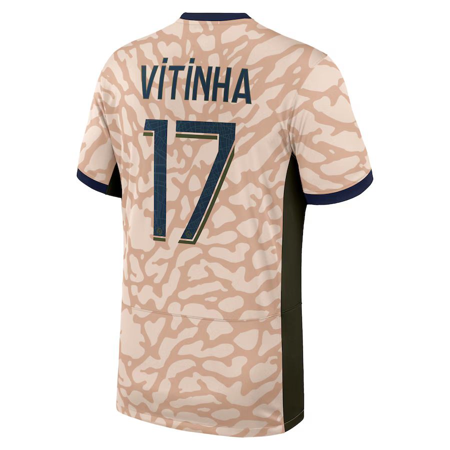 23-24 PSG Jordan Vitinha 17 Fourth Jersey 23-24 PSG Jordan Vitinha 17 Fourth Jersey