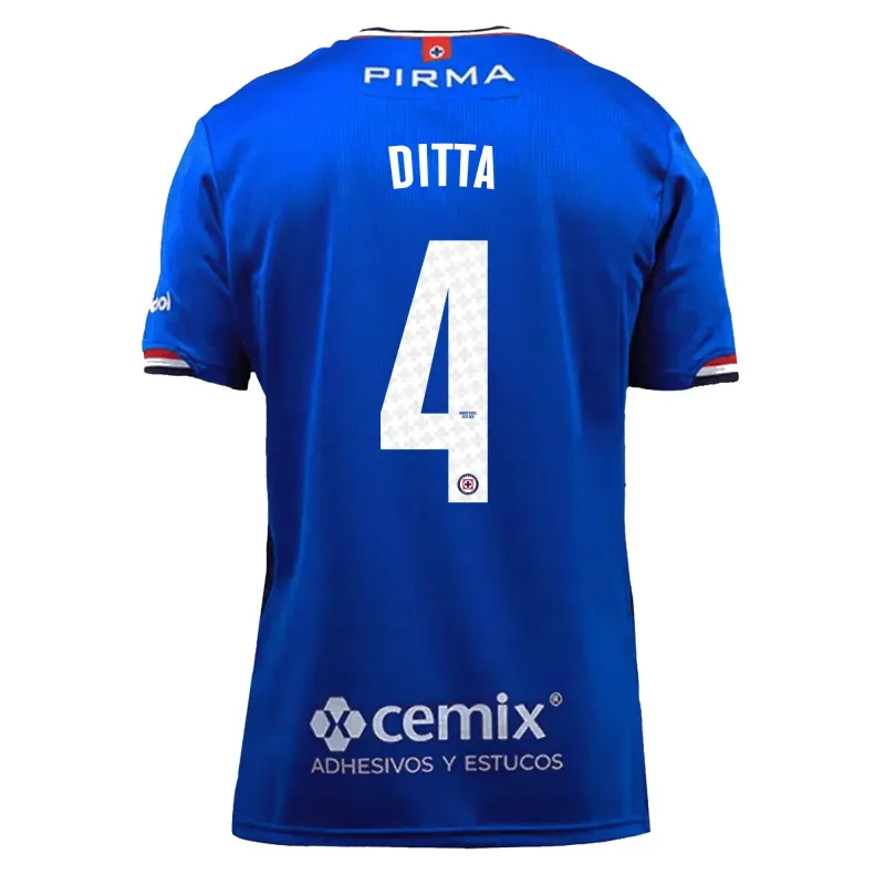 Cruz Azul Willer Ditta  4 Home Jersey 2025/26 (Player Version)