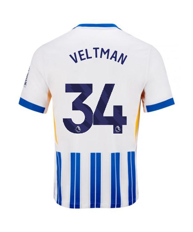 24-25 Brighton & Hove Albion VELTMAN 34 Home Jersey