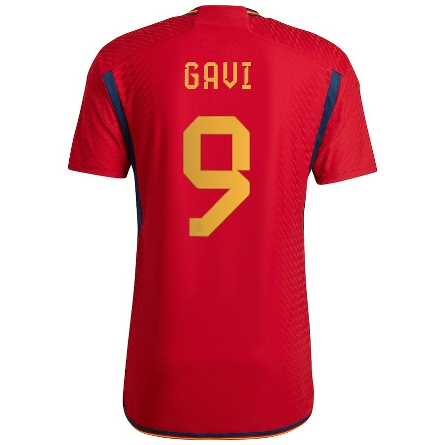 Spain Home Gavi #9 Jersey 2022/2023 (Player Version) Spain Home Gavi #9 Jersey 2022/2023 (Player Version)
