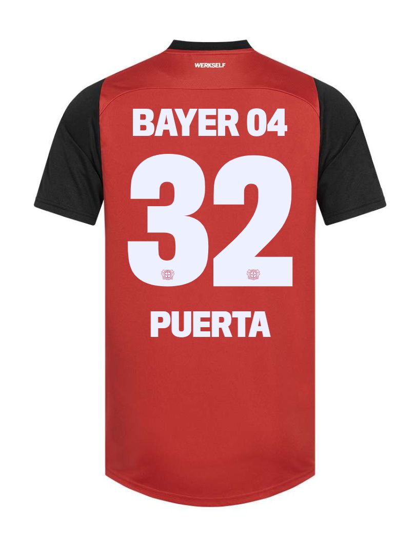 24-25 Bayer Leverkusen Puerta 32 Home Soccer Jersey 24-25 Bayer Leverkusen Puerta 32 Home Soccer Jersey