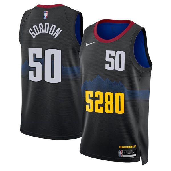 23-24 Denver Nuggets Black Unisex Swingman Jersey Aaron Gordon 50